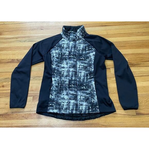 The North Face Jackets & Blazers - The North Face Thermoball Puffer Jacket Women's L Black Geometric Quilted Lined
